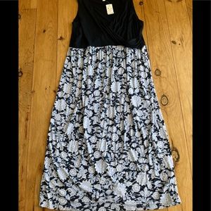 Nwt J.Jill dress navy with floral women’s X-Large